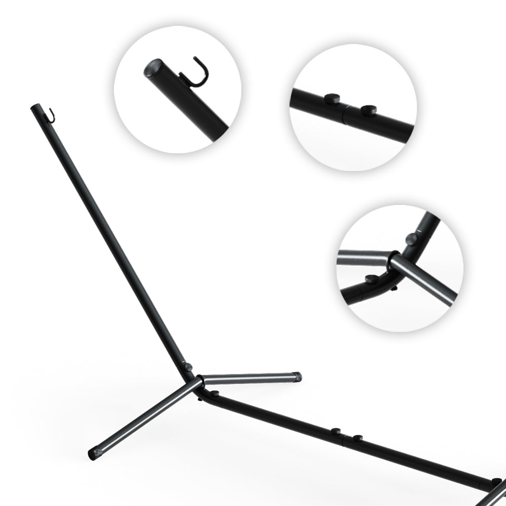 OK-Living Telaio per amaca Nero 362 cm