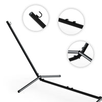 OK-Living Telaio per amaca Nero 362 cm