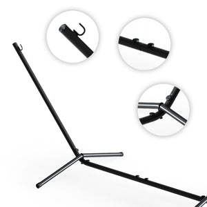 OK-Living Telaio per amaca Nero 362 cm