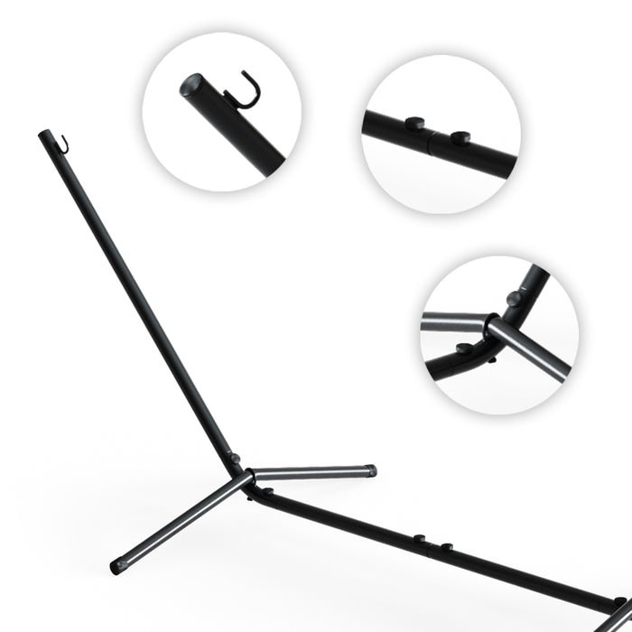 OK-Living Telaio per amaca Nero 362 cm