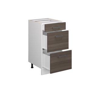 Vicco Mobiletto base per cucina Grigio 40 cm con cassetti, senza piano di lavoro