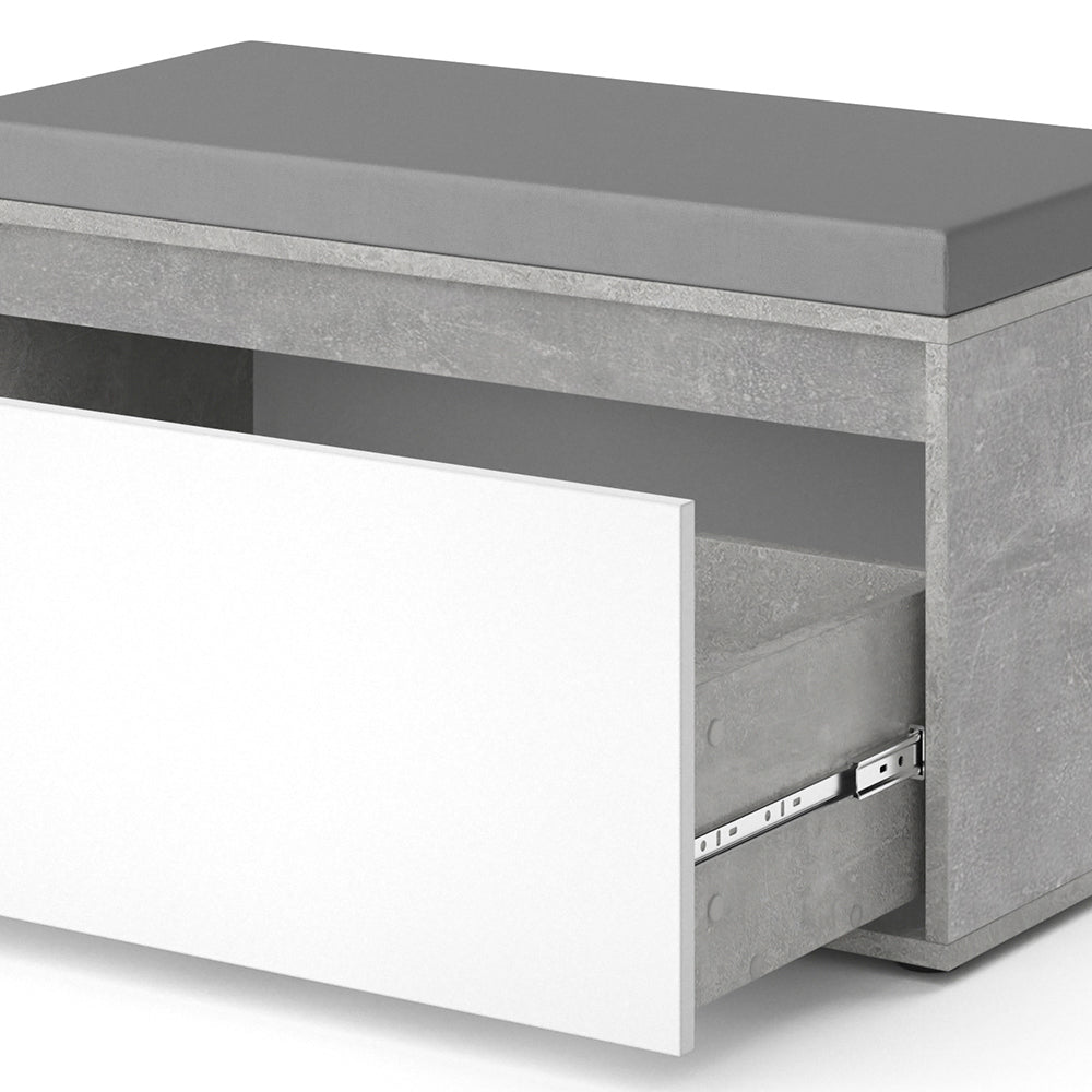 Vicco Panca scarpiera da ingresso Calcestruzzo 80 x 45 cm