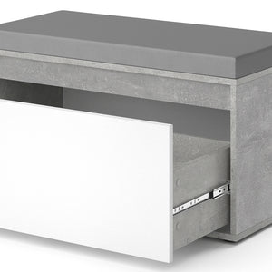 Vicco Panca scarpiera da ingresso Calcestruzzo 80 x 45 cm