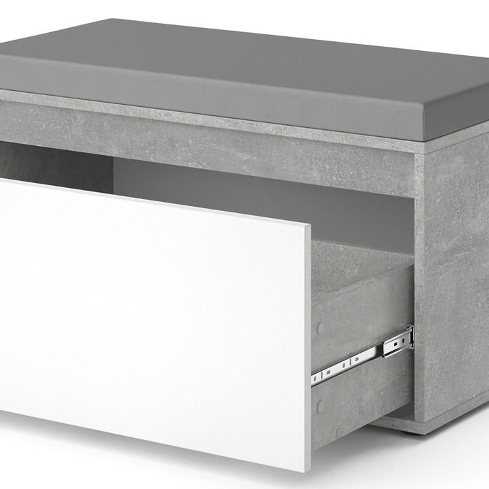 Vicco Panca scarpiera da ingresso Calcestruzzo 80 x 45 cm