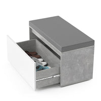 Vicco Panca scarpiera da ingresso Calcestruzzo 80 x 45 cm