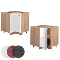 Vicco Mobile ad angolo cucina Bianco lucido 80.5 cm , PL Rovere