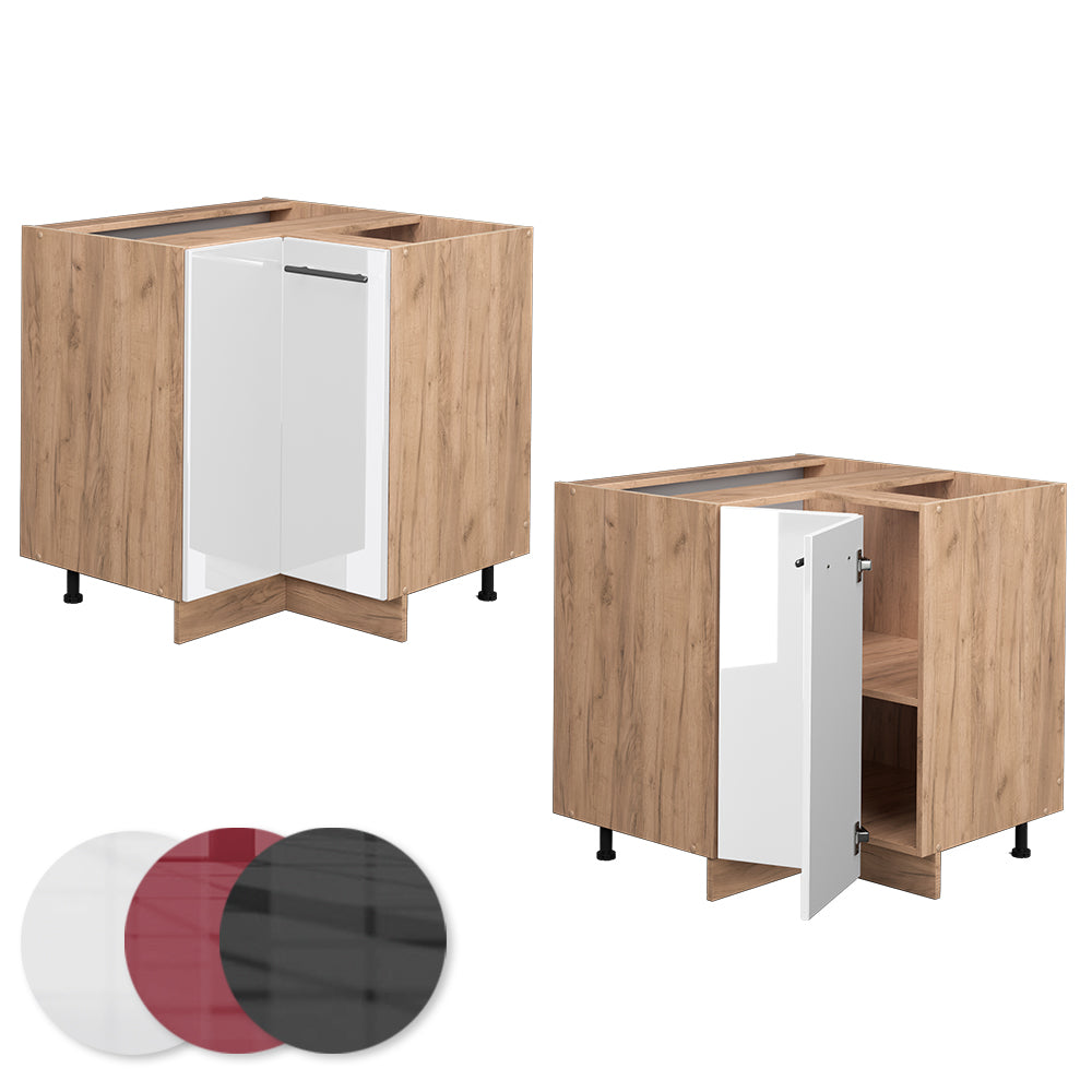 Vicco Mobile ad angolo cucina Bianco lucido 80.5 cm , PL Antracite