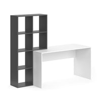 Vicco Scrivania con ripiani Bianco/antracite 166.8 x 59 cm