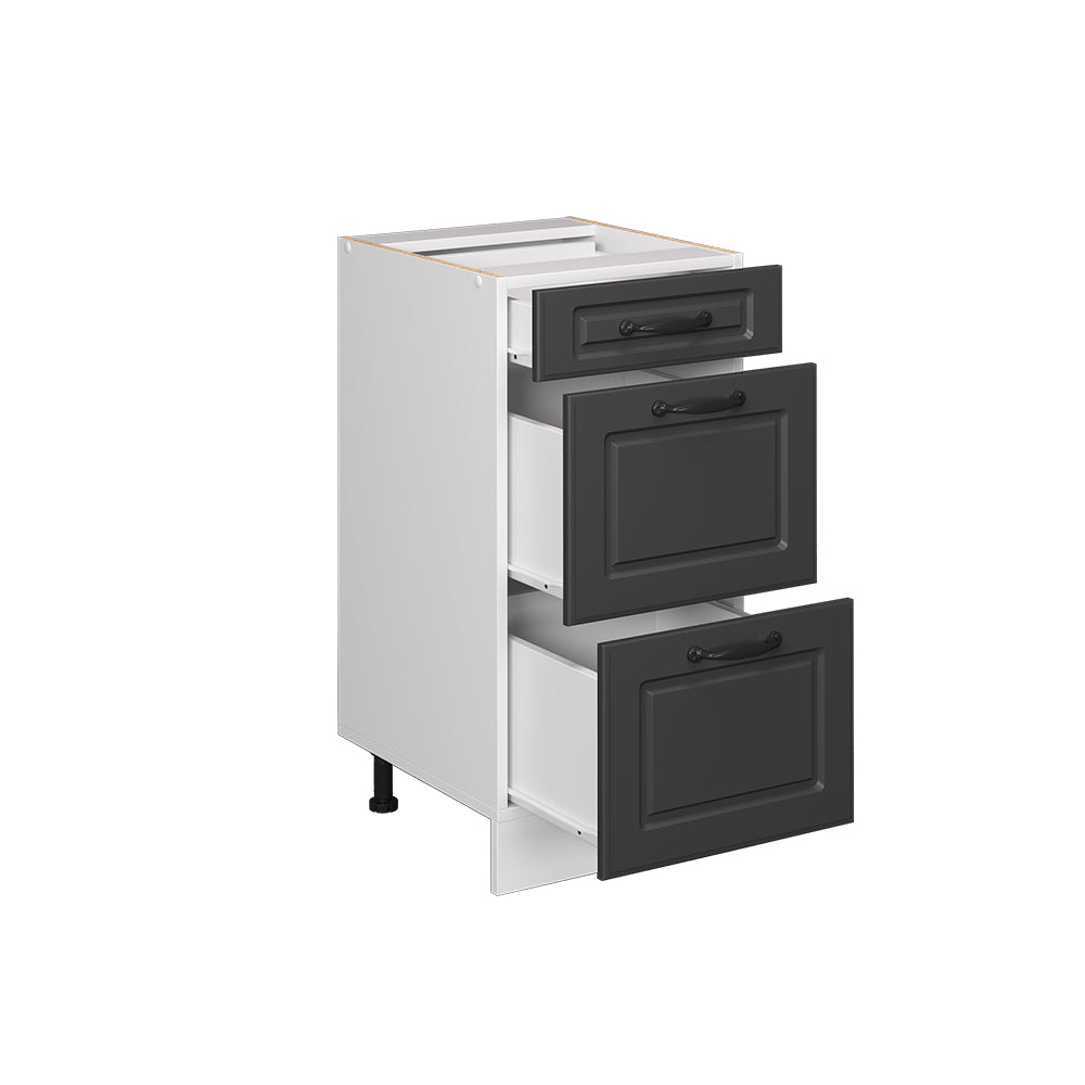 Vicco Mobiletto base per cucina Antracite casa di campagna 40 cm con cassetti, PL Antracite