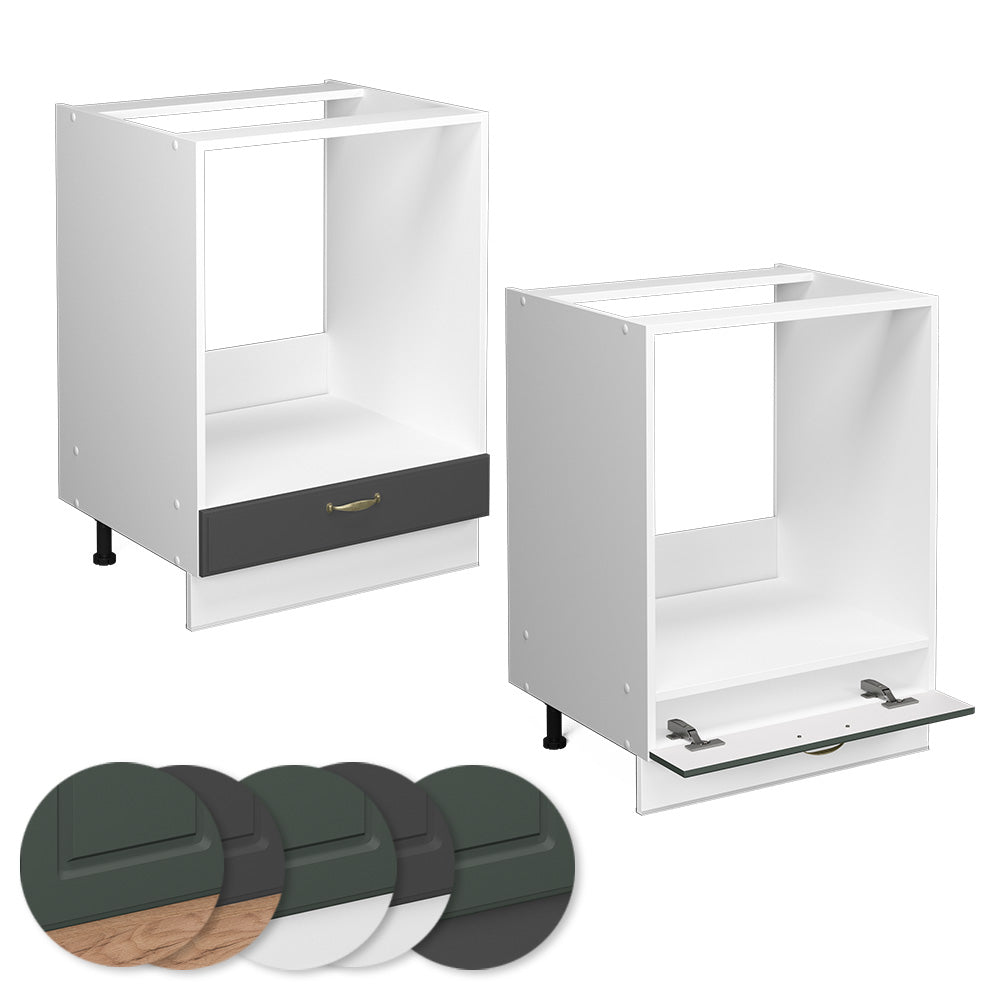 Vicco Mobile per forno da incasso Antracite-oro 60 cm , PL Marmo