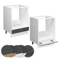 Vicco Mobile per forno da incasso Antracite-oro 60 cm , PL Marmo
