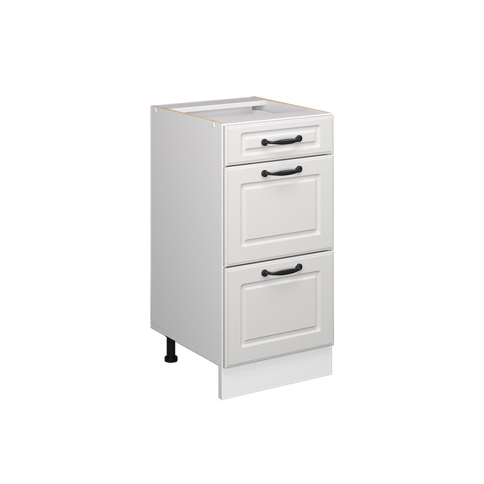 Vicco Mobiletto base per cucina Bianco casa di campagna 40 cm con cassetti, senza piano di lavoro