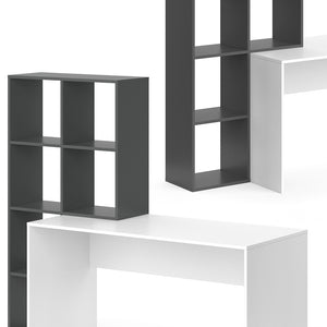 Vicco Scrivania con ripiani Bianco/antracite 166.8 x 59 cm