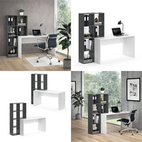 Vicco Scrivania con ripiani Bianco/antracite 166.8 x 59 cm