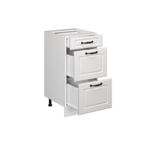 Vicco Mobiletto base per cucina Bianco casa di campagna 40 cm con cassetti, senza piano di lavoro