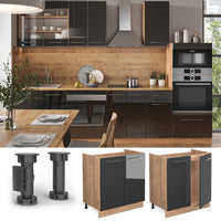 Vicco Mobile lavello cucina Antracite lucido 80 cm , PL Antracite