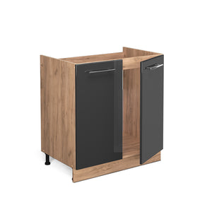 Vicco Mobile lavello cucina Antracite lucido 80 cm , PL Antracite