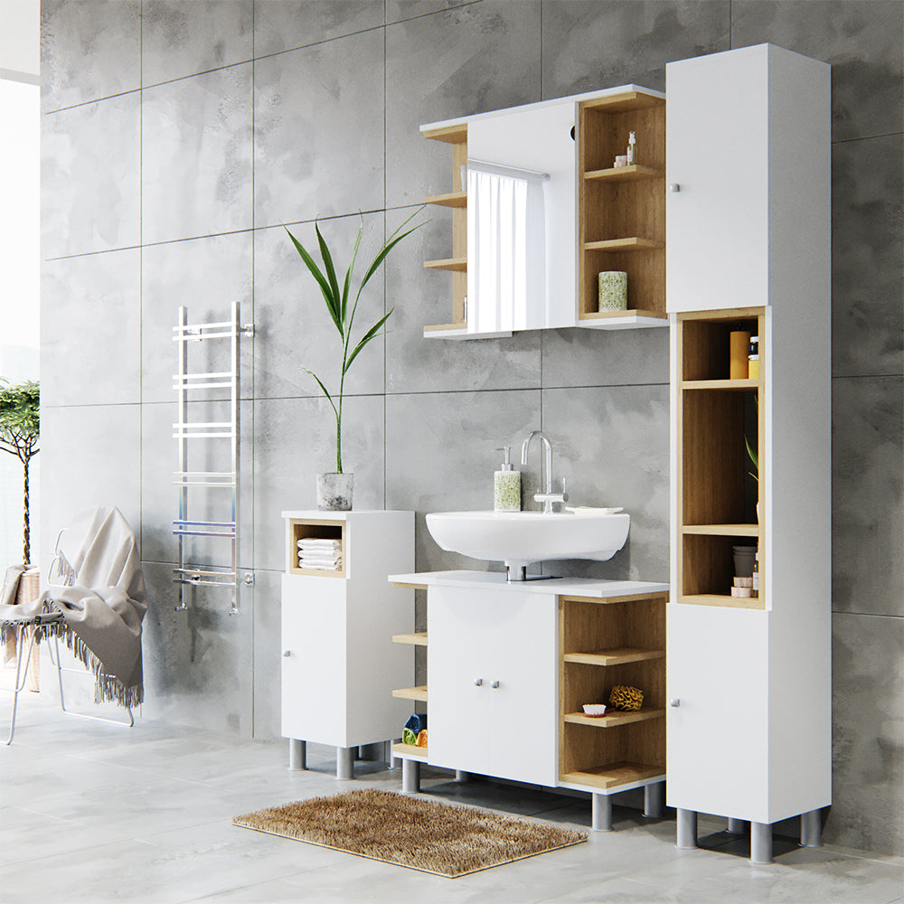 Vicco Mobile bagno alto Bianco 30 x 190 cm