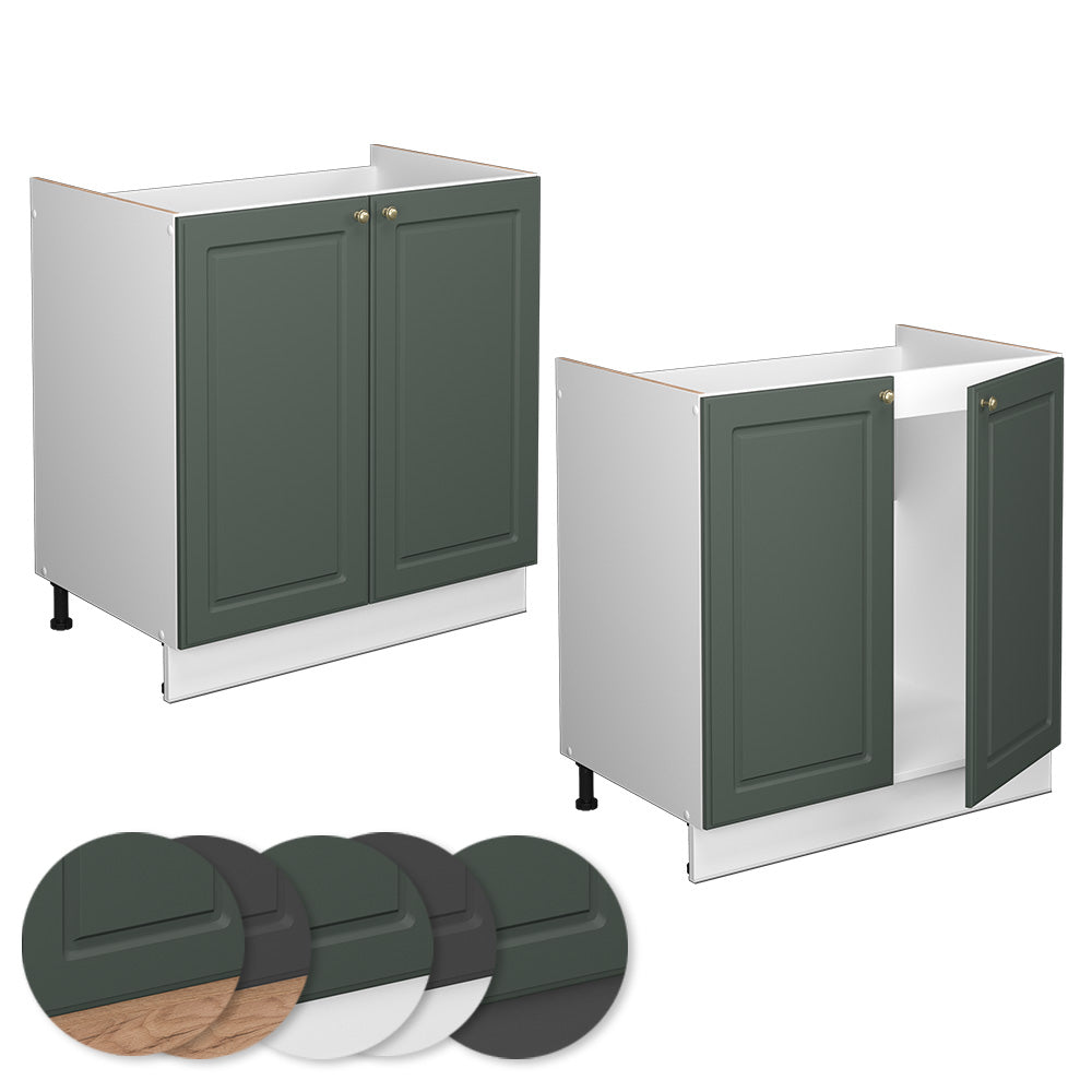 Vicco Mobile lavello cucina Verde-oro Country House 80 cm , PL Rovere