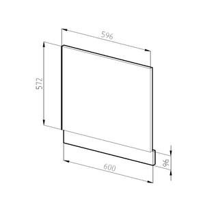 Vicco Pannello frontale Antracite lucido 60 cm , PL Marmo