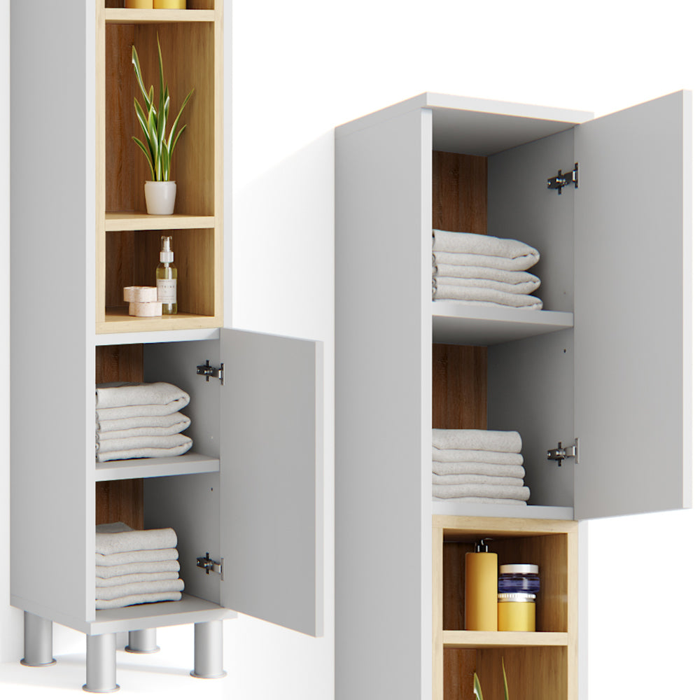Vicco Mobile bagno alto Bianco 30 x 190 cm
