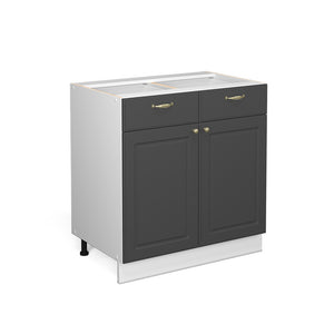 Vicco Cassettiera da bagno Antracite-oro 80 x 82 cm senza piano di lavoro