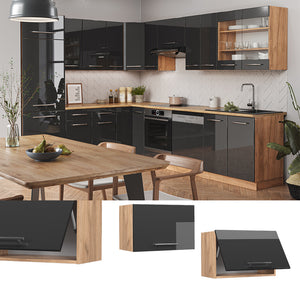 Vicco Pensile da cucina Antracite lucido 60 cm Piatto