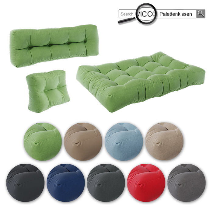 Vicco Cuscini in pallet Verde 60 x 20 cm