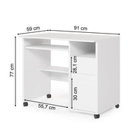 Vicco Scrivania Bianco 91 x 59 cm