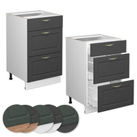 Vicco Cassettiera da bagno Antracite-oro 50 x 82 cm senza piano di lavoro