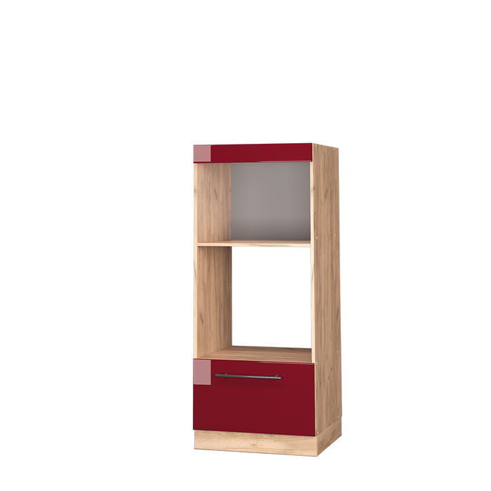 Vicco Set mobili bagno Rosso bordeaux lucido 60 cm aperto
