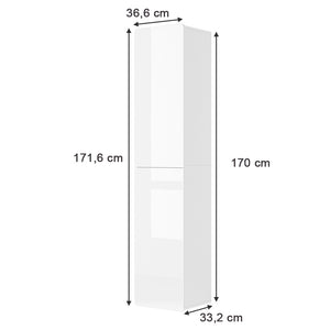 Vicco Mobile bagno alto Bianco 36.6 x 171.6 cm