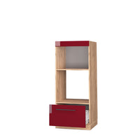 Vicco Set mobili bagno Rosso bordeaux lucido 60 cm aperto