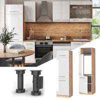 Vicco Armadio frigorifero Bianco lucido 60 cm