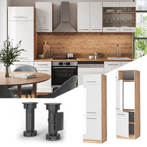 Vicco Armadio frigorifero Bianco lucido 60 cm