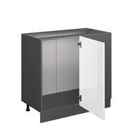 Vicco Mobile ad angolo cucina Bianco lucido 86 cm senza piano di lavoro