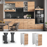 Vicco Armadio cucina dispensa alto Quercia dorata 30 cm , PL Antracite