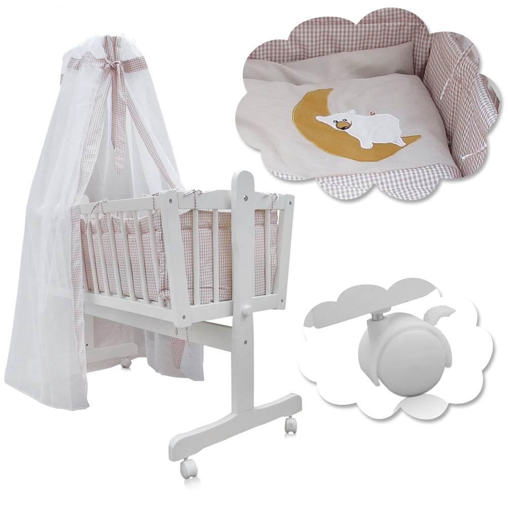 Vitalispa Lettino per bambini Beige 100 x 77 cm Con rulli