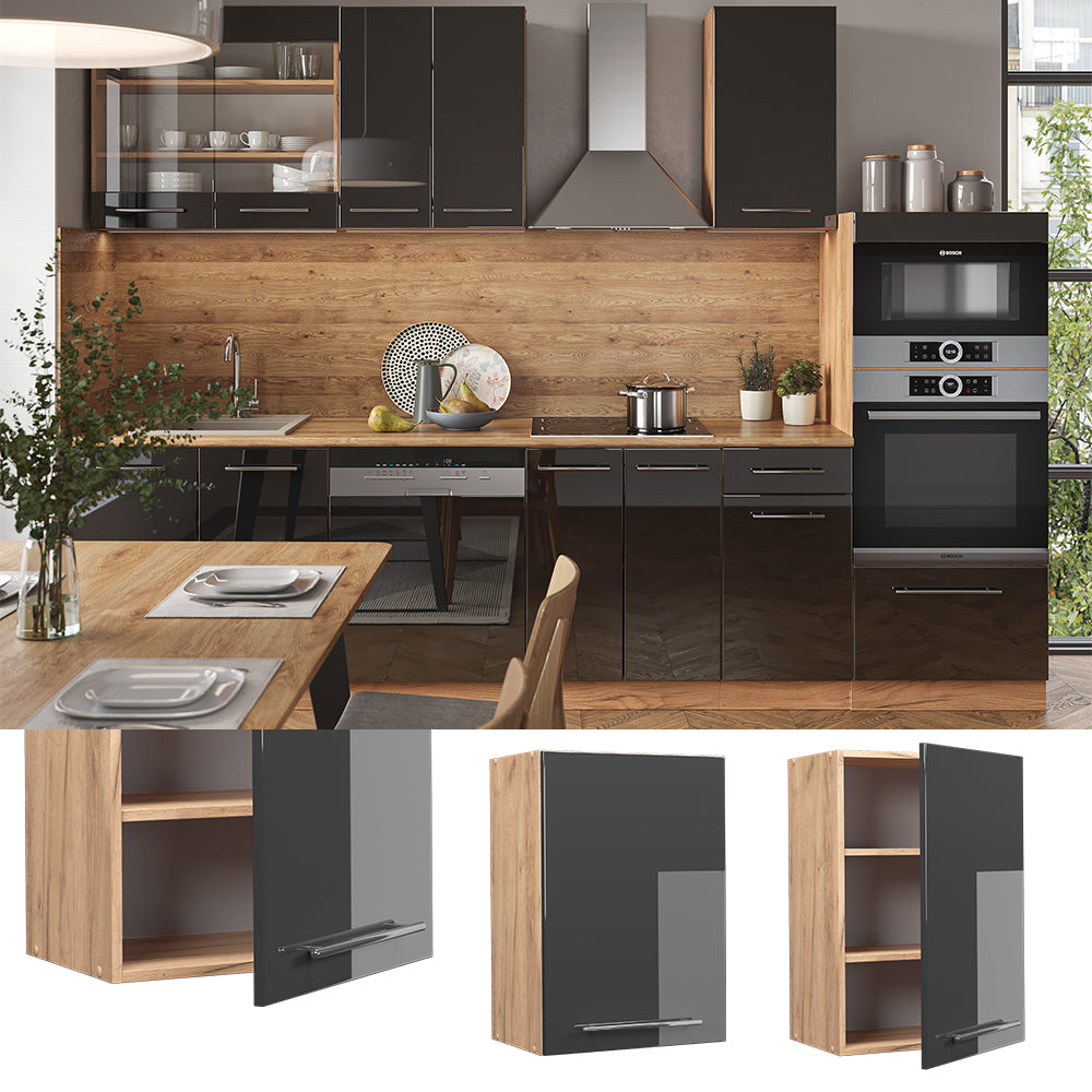 Vicco Pensile da cucina Antracite lucido 50 cm