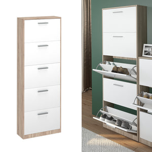 Vicco Scarpiera da ingresso Bianco/Sonoma 59 x 169.5 cm