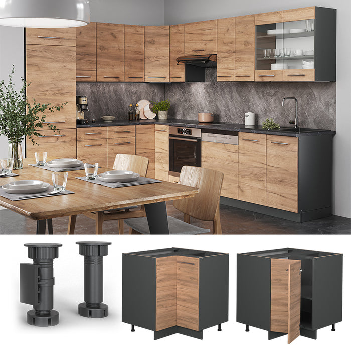 Vicco Mobile ad angolo cucina Quercia dorata 80.5 cm , PL Rovere