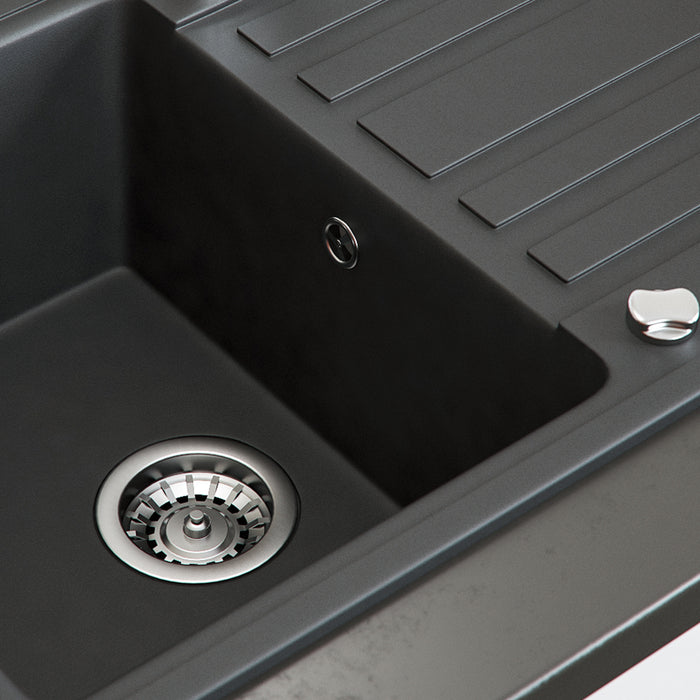Bergström Lavello Nero 76.5 x 46 cm con asciugatura
