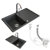 Bergström Lavello Nero 76.5 x 46 cm con asciugatura