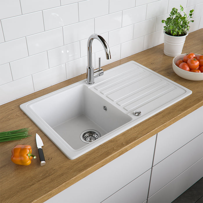 Bergström Lavello Bianco 76.5 x 46 cm con asciugatura