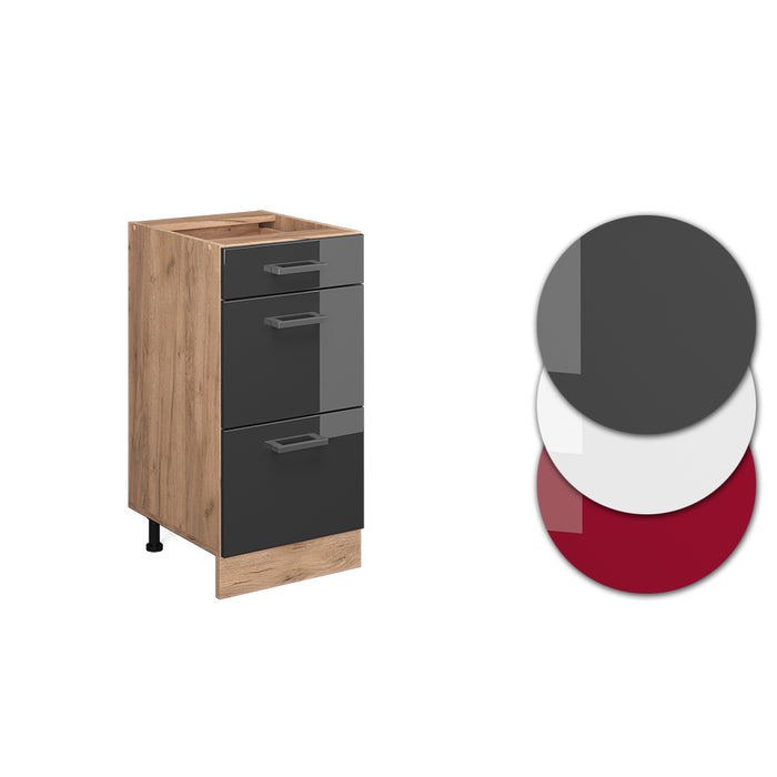 Vicco Mobiletto base per cucina Antracite lucido 40 cm PL Marmo