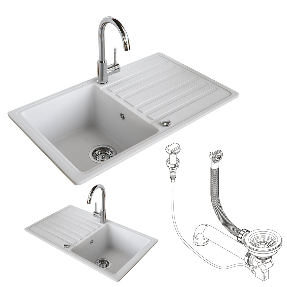 Bergström Lavello Bianco 76.5 x 46 cm con asciugatura