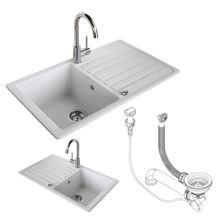 Bergström Lavello Bianco 76.5 x 46 cm con asciugatura