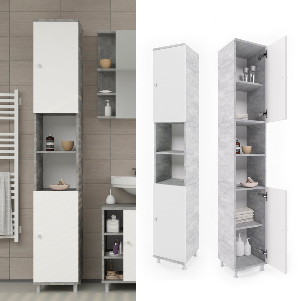 Vicco Mobile bagno alto Calcestruzzo 30 x 190 cm