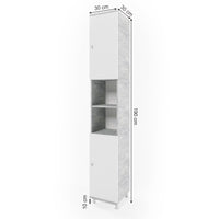 Vicco Mobile bagno alto Calcestruzzo 30 x 190 cm