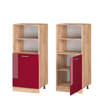 Vicco Mobile per forno da incasso Rosso lucido 60 cm